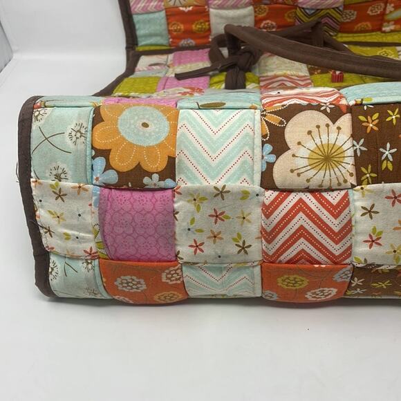 Vintage 70's Handmade Granny Patchwork Extra Large Tote/Shoulder Bag - Picture 8 of 14